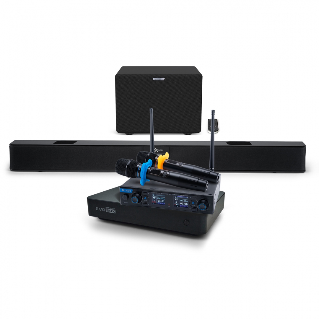 Hi-End караоке-система EVOBOX Premium + EvoSoundBar (саундбар с караоке) в Элисте