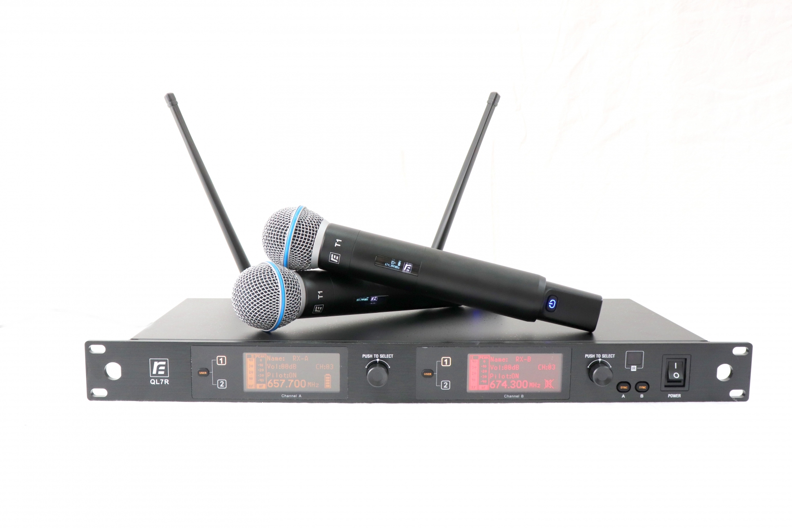 RFIntell QL7R/T1-B 720,500-754,000 МГц 2-канальная радиосистема с 2-мя ручными микрофонами в Элисте
