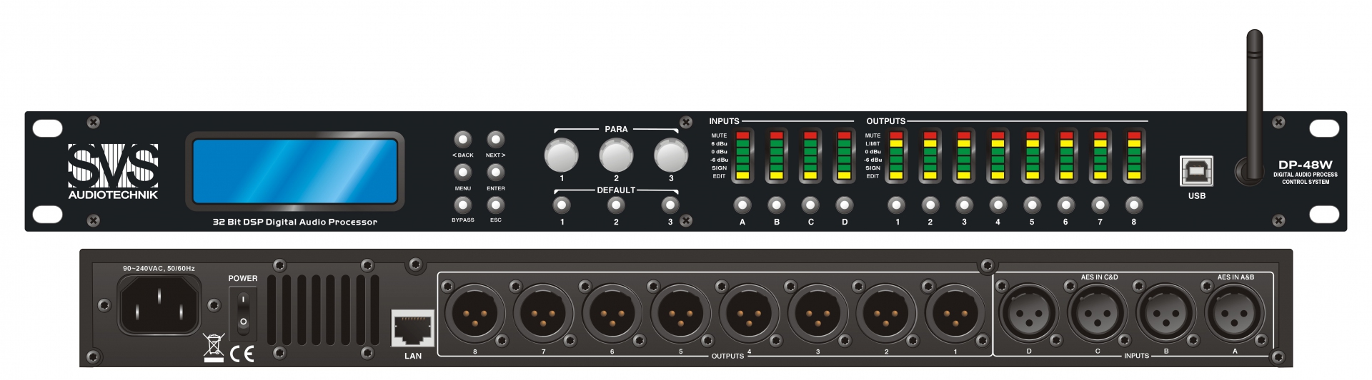 SVS Audiotechnik DP-48W Цифровой процессор: 4 входа 8 выходов в Элисте