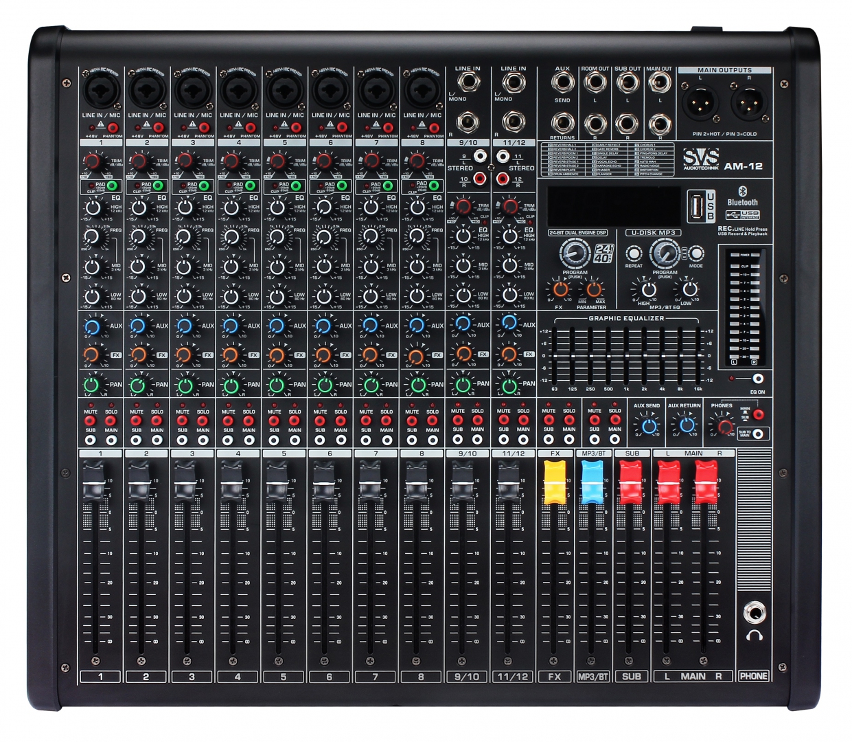 SVS Audiotechnik mixers AM-12 Микшерный пульт аналоговый, 12-канальный в Элисте