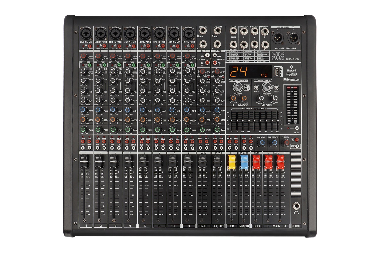 SVS Audiotechnik mixers PM-12A Активный аналоговый микшерный пульт, 12-канальный в Элисте